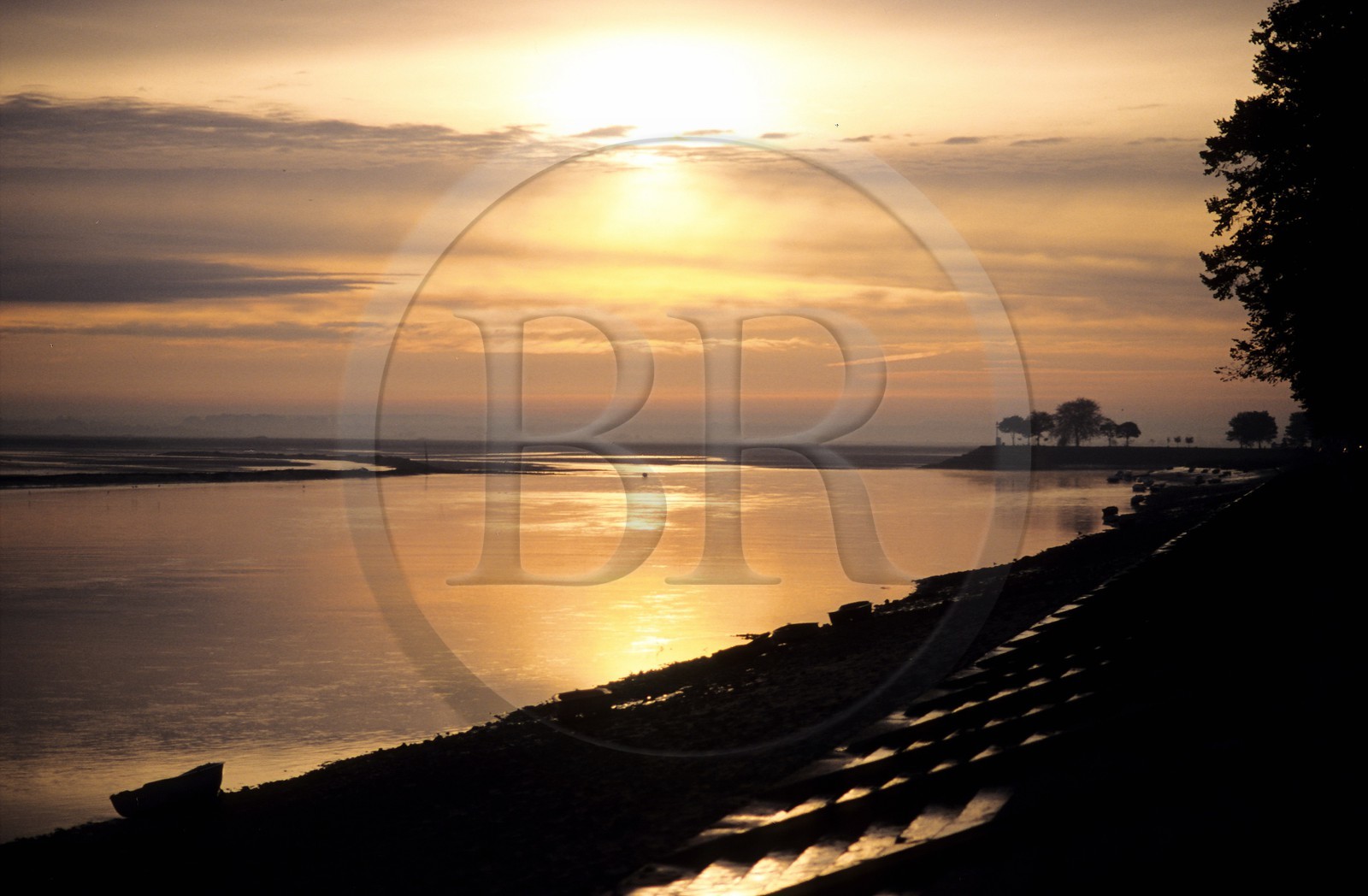 France, Somme (80), Saint-Valéry-sur-Somme, paysage au couchant