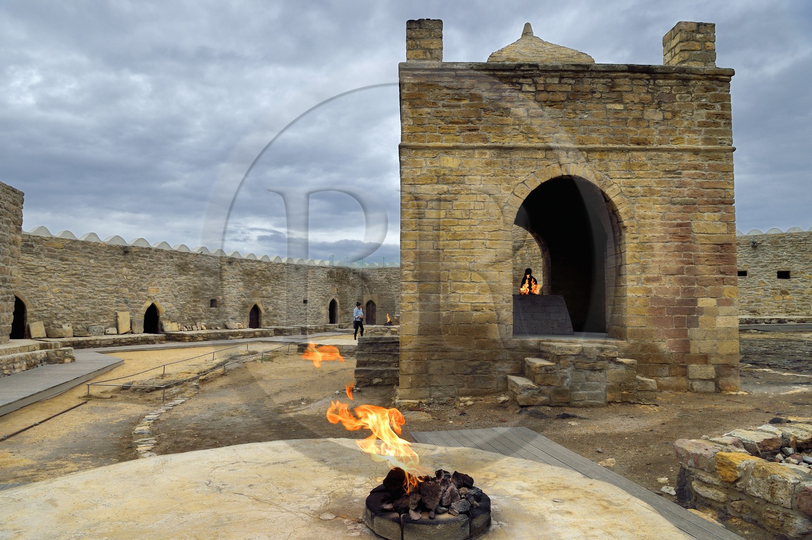 Azerbaijan, Baku, Surakhany, Atashgah or Fire Temple, Zoroastrian place of worship built during the 18th century by an Indian community on a natural gas field