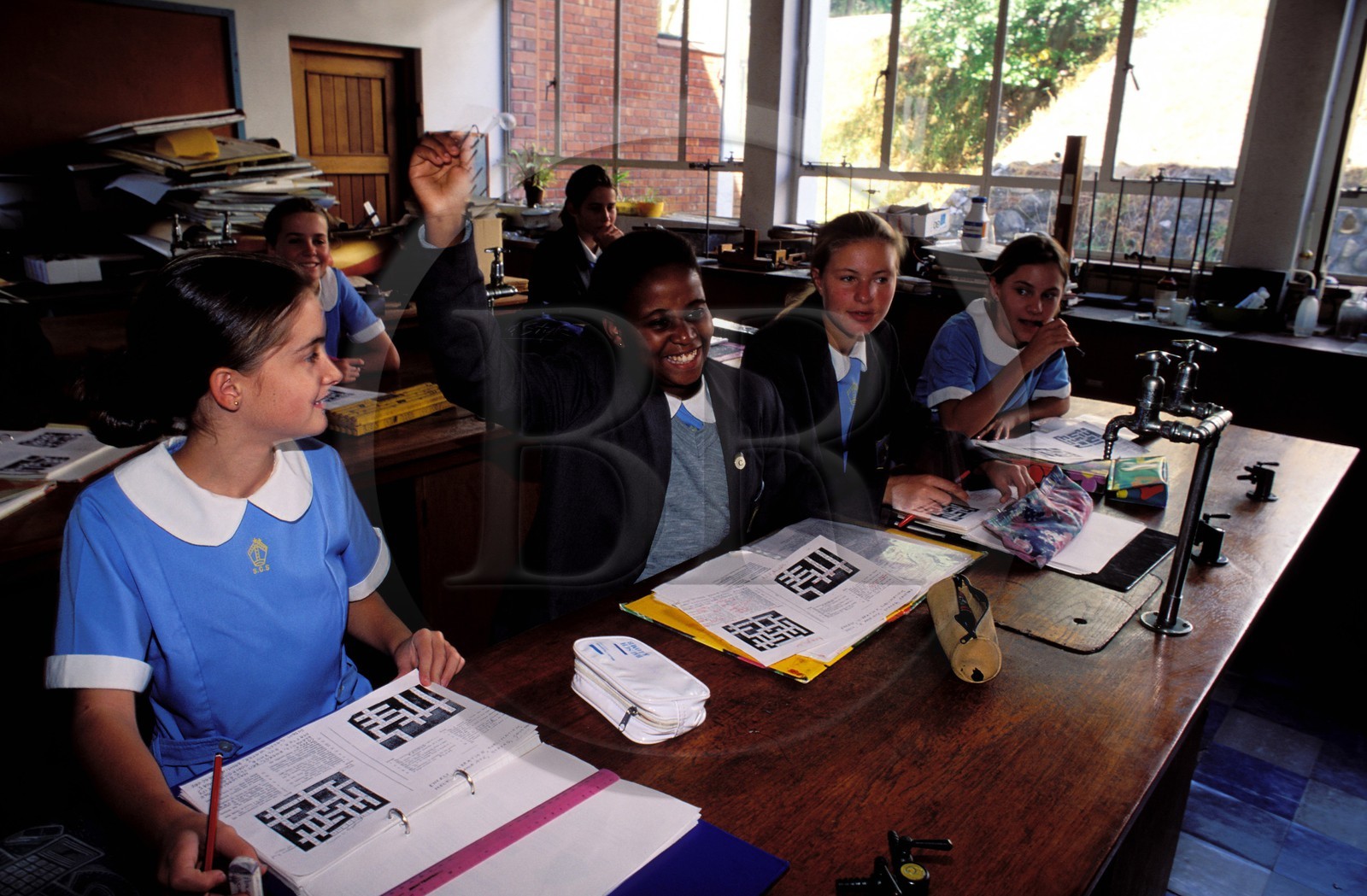 Afrique du Sud, péninsule du Cap, Le Cap, salle de classe d'une école privée de jeunes filles