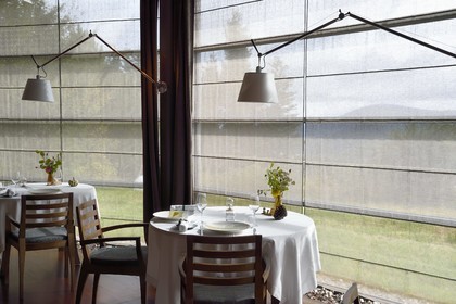 France, Haute-Loire (43), Saint-Bonnet-le-Froid, Restaurant 3 étoiles Régis et Jacques Marcon, la salle