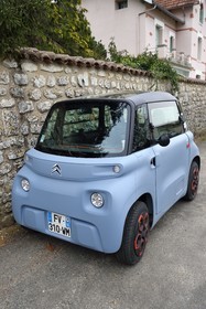 France, Charente (16), Pranzac, Citroën AMI la voiture électrique sans permis