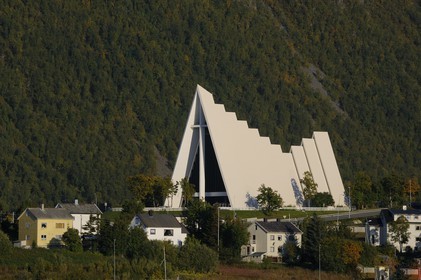 Norway, Troms County, Tromso, the Arctic Cathedral at Tromsdalen