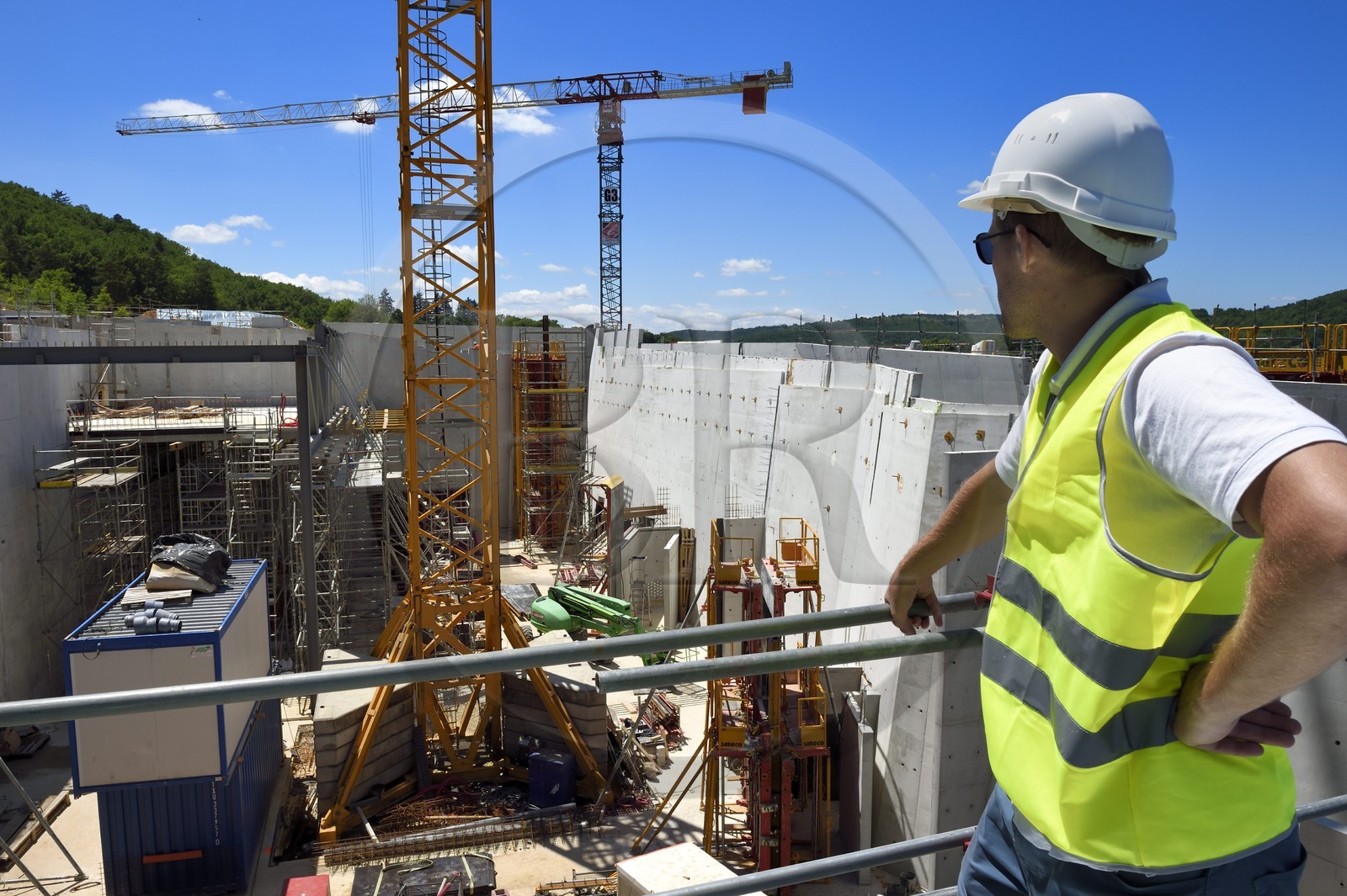 France, Dordogne (24), Montignac, chantier du futur Centre International de l'Art pariétal de Montignac-Lascaux (Lascaux 4)
