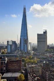 Royaume-Uni, Londres, quartier de Southwark, The Shard, la plus haute tour de Londres, de l'architecte Renzo Piano