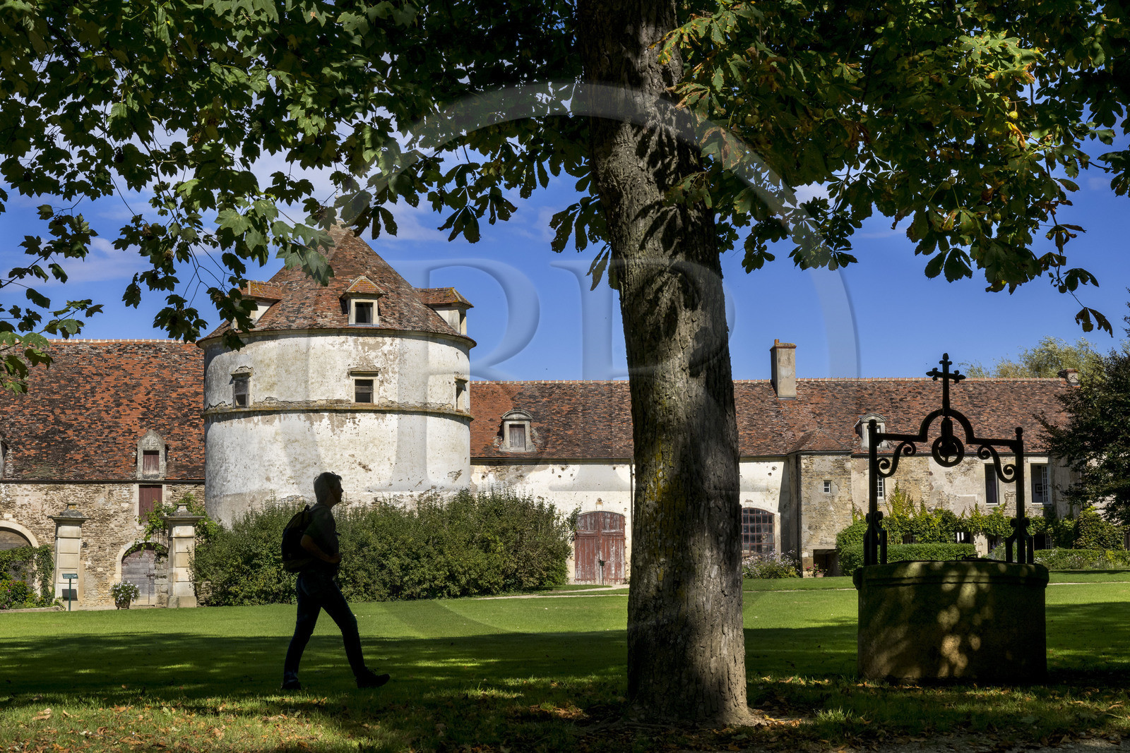 France, Cote d'Or, Epoisses, Epoisses castle, 17th century dovecote and the commons