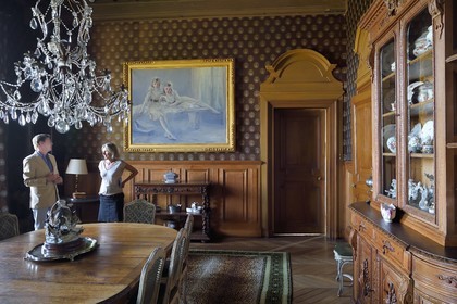 France, Allier (03), former province of Bourbonnais, Besson, Nouveau-Bostz castle belonging to the descendants of the Bourbon-Parma