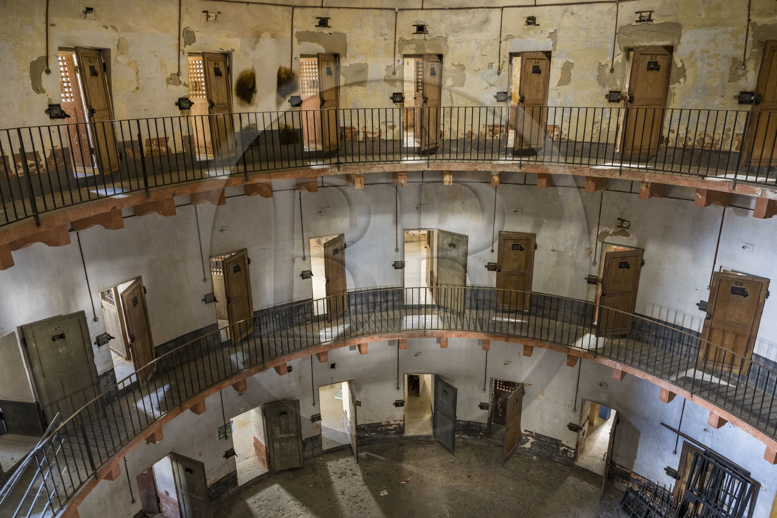 France, Saône-et-Loire (71), Autun, l'ancienne prison circulaire du XIXe siècle qui sera intégrée au musée Rolin