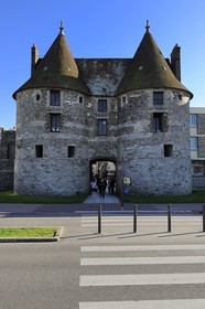 France, Seine-Maritime, Dieppe, gate of the city called Les Tourelles vestige of the medieval walls