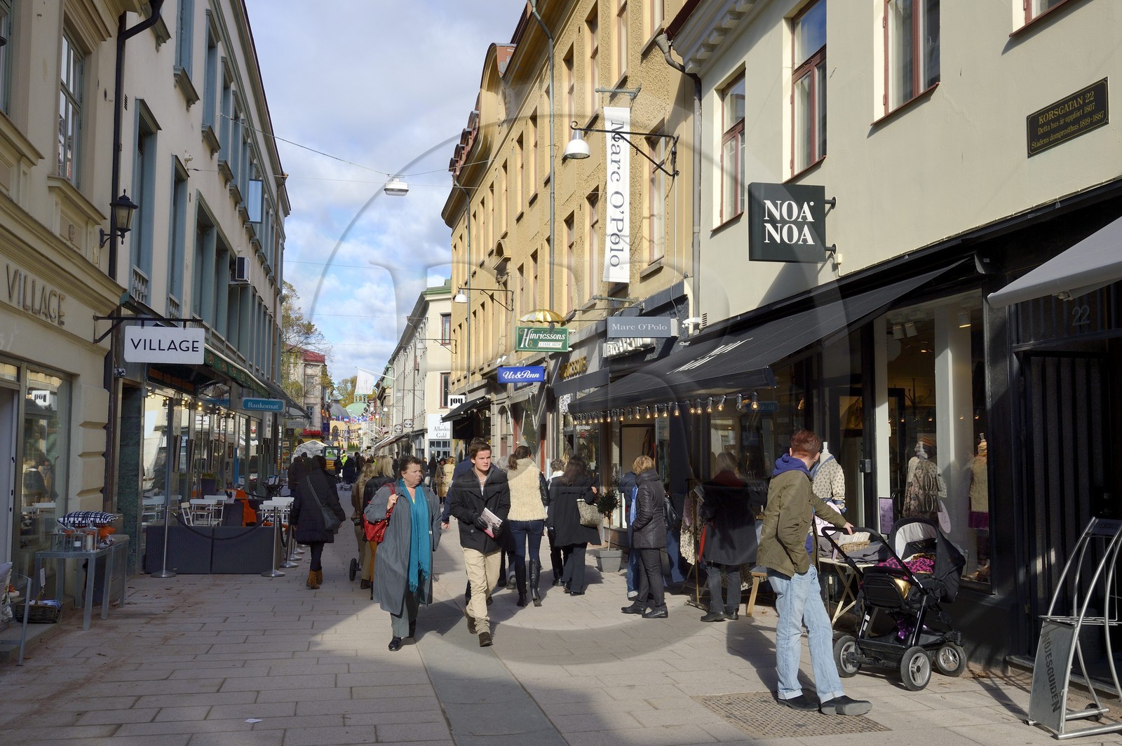 Suède, Västra Götaland, Göteborg (Gothenburg), la rue pietonne et commerçante Korsgatan
