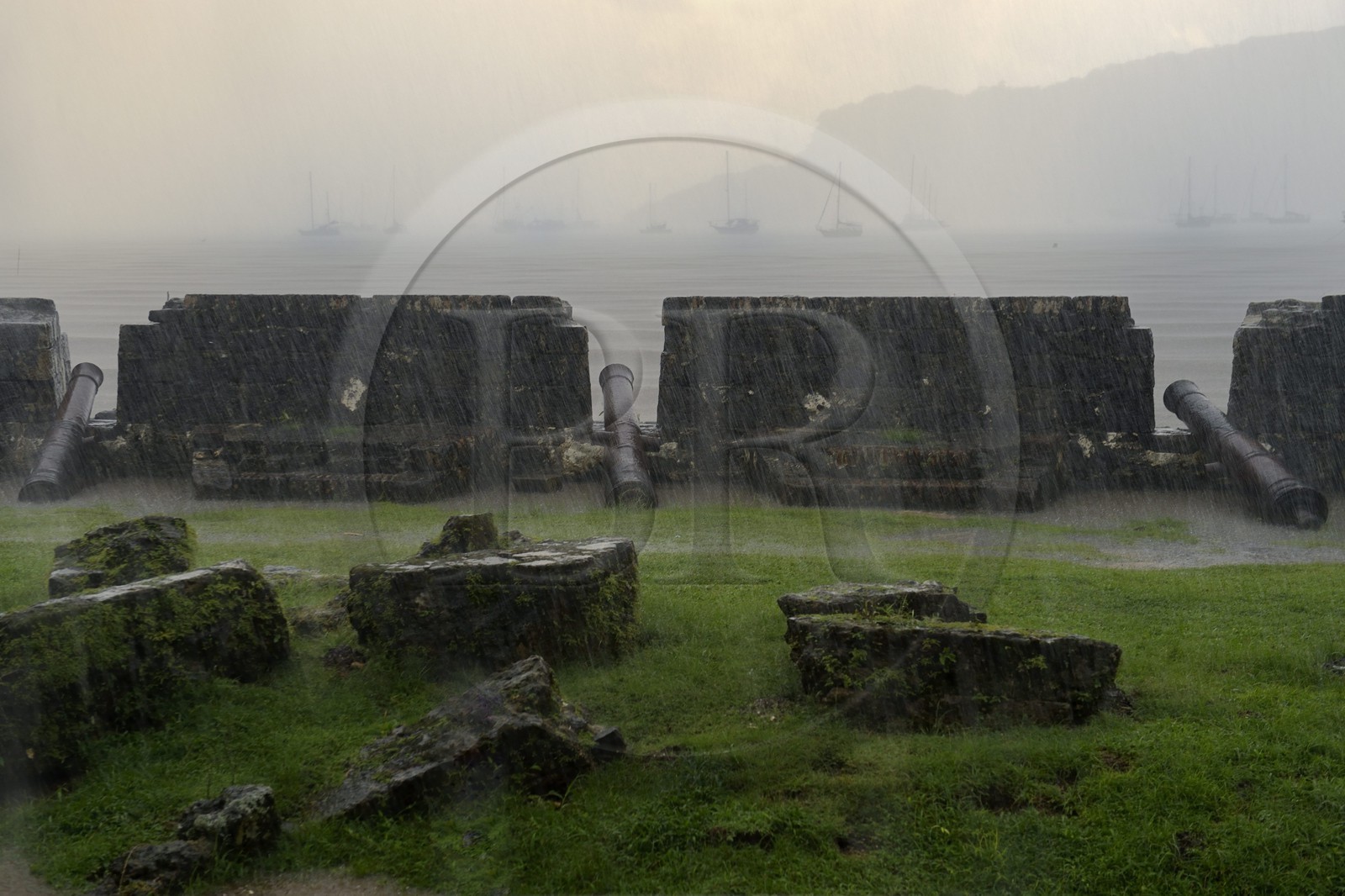 Panama, province de Colon, Portobelo, classé Patrimoine Mondial de l'UNESCO, fort San Jeronimo datant de l'époque espagnole