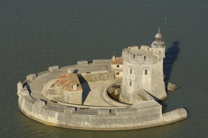 France, Charente-Maritime (17), bassin de Marennes-Oléron, Bourcefranc-le-Chapus, Fort Louvois ou Fort du Chapus (vue aérienne)