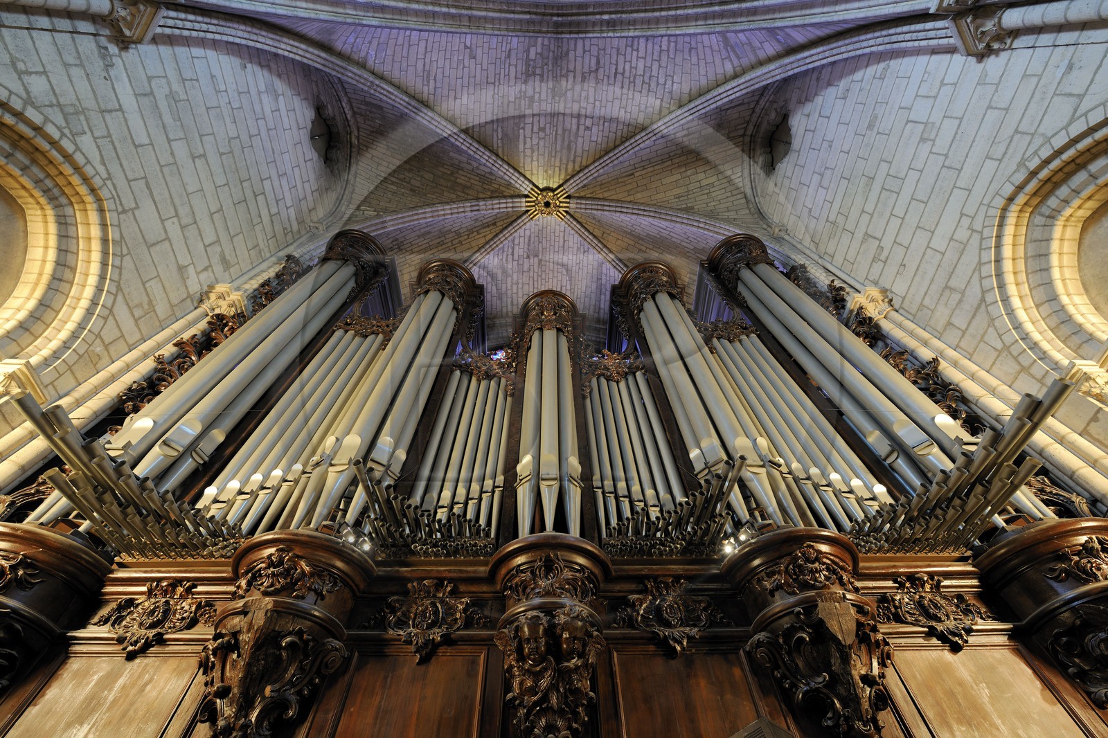 France, Paris (75), île de la Cité, la cathédrale Notre-Dame, l'orgue