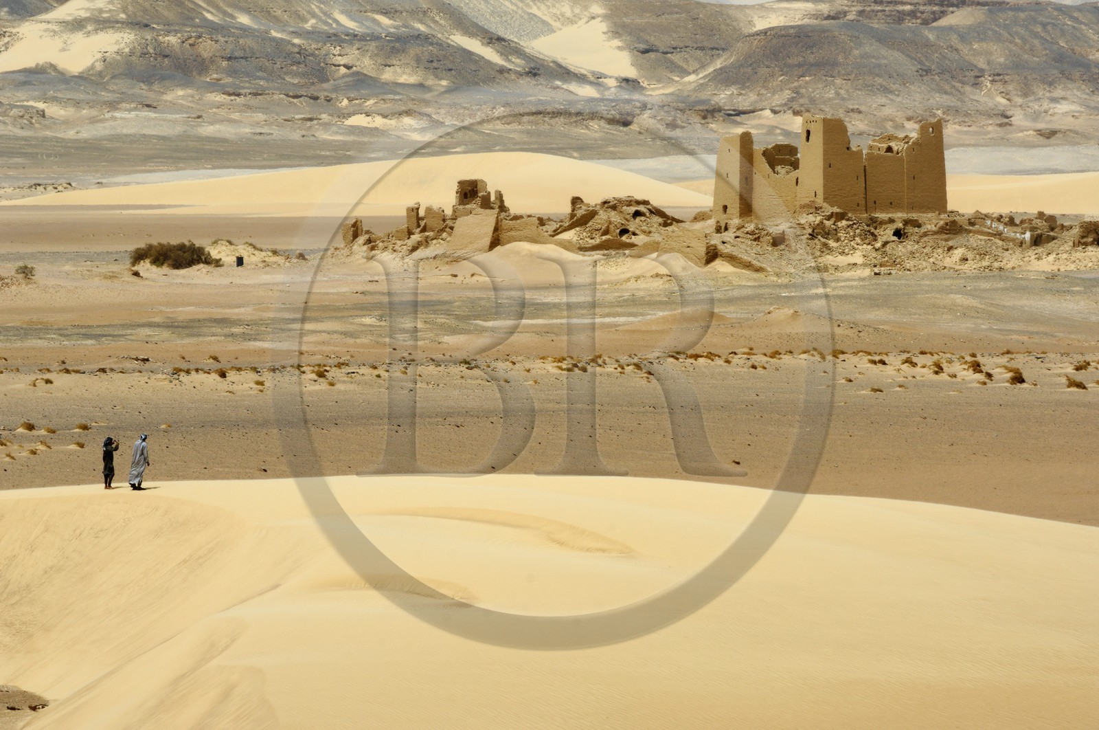 Egypte, Haute-Egypte, désert libyque, forteresse de Umm el-Dabadib au nord-est de Kharga