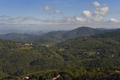 France, Var, Massif des Maures East of La Garde Freinet (aerial view)