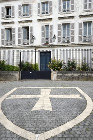 France, Charente-Maritime (17), La Rochelle, emplacement de la commanderie templière à La Rochelle, actuellement appelée Cour de la Commanderie