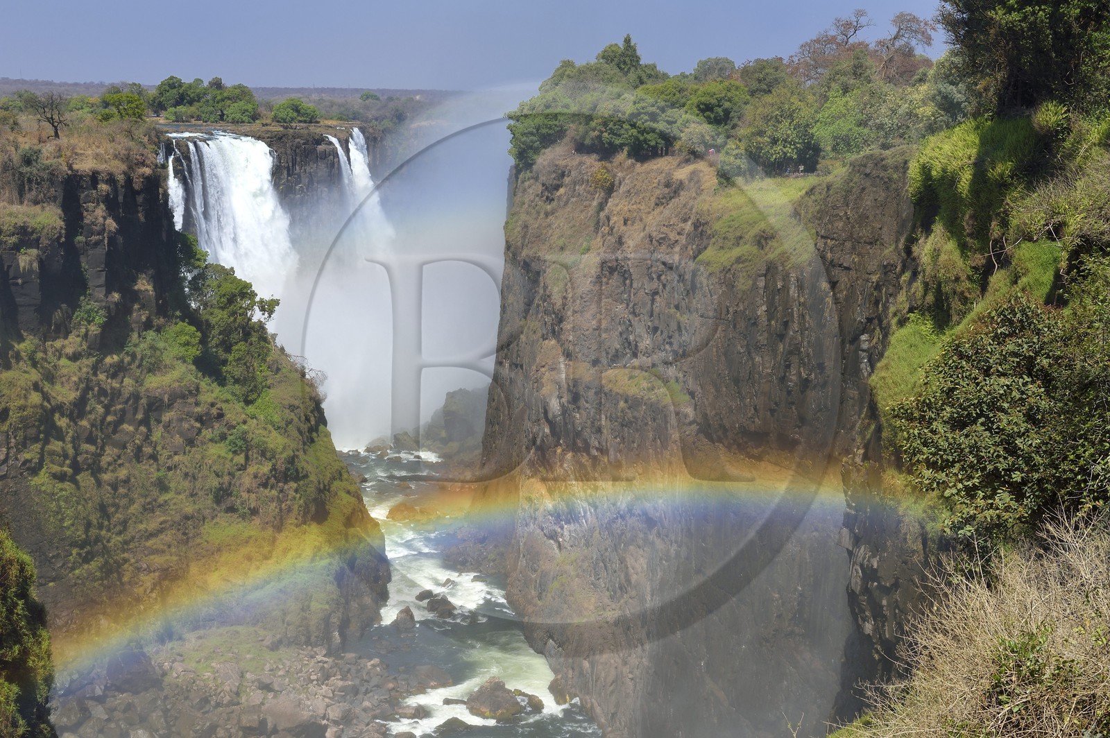Zimbabwe, Matabeleland North Province,  Zambesi River, the Victoria Falls, listed as World Heritage by UNESCO