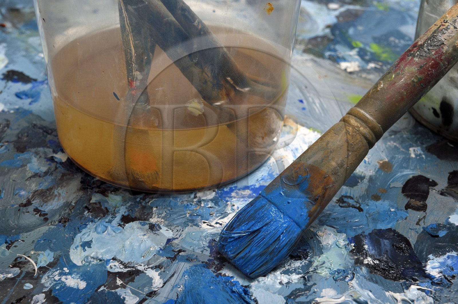 France, Val-de-Marne (94), Yvry-sur-Seine, Atelier de Fred Kleinberg, travail pour l'exposition Odyssée