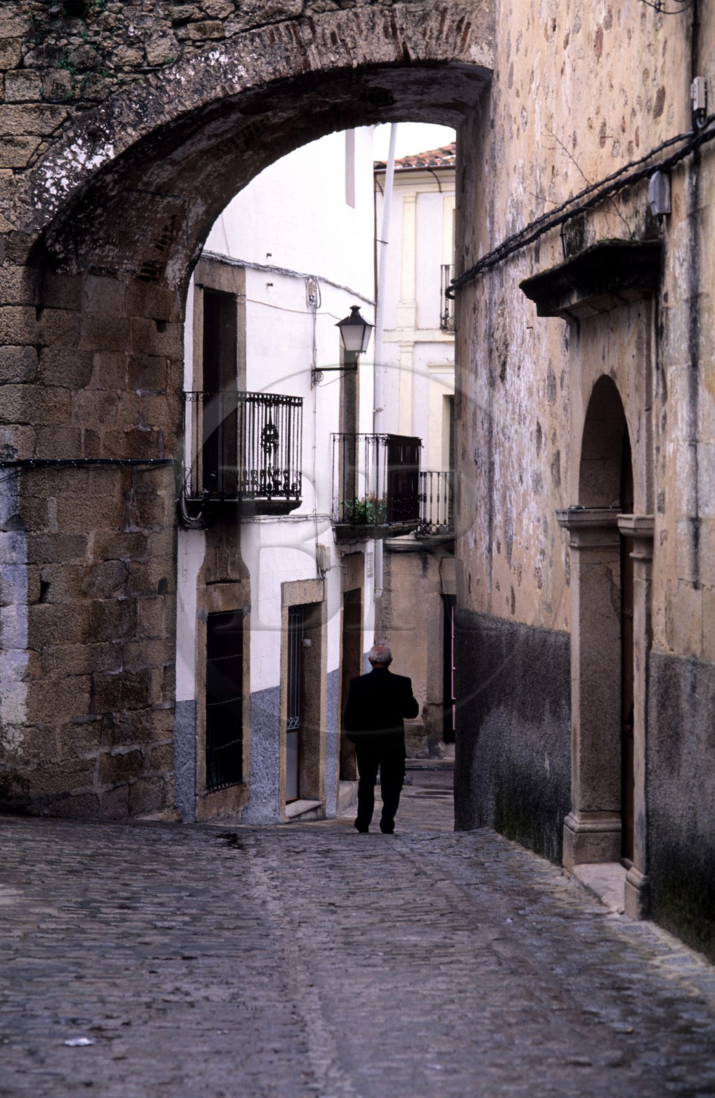 Spain, Estremadura, Montanchez, alley of the town