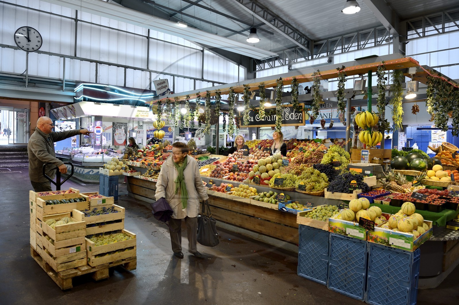 France, Meurthe-et-Moselle (54), Nancy, le marché couvert central