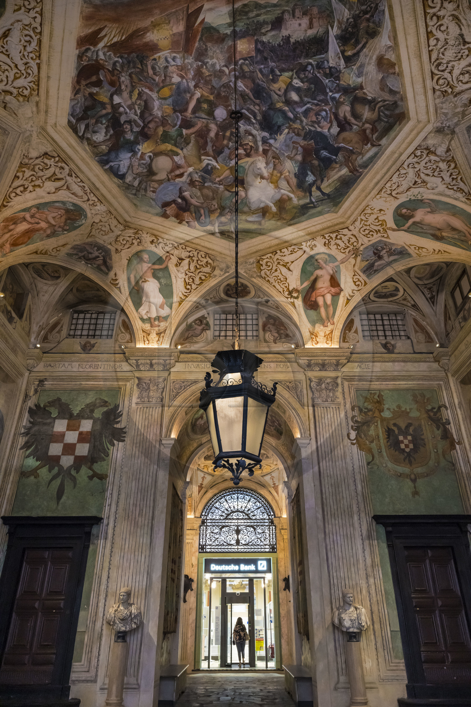 Italie, Ligurie, Gênes, palais des Rolli classés Patrimoine Mondial de l'UNESCO dans la Strada Nuova aujourd’hui via Garibaldi, le Palazzo Angelo Giovanni Spinola