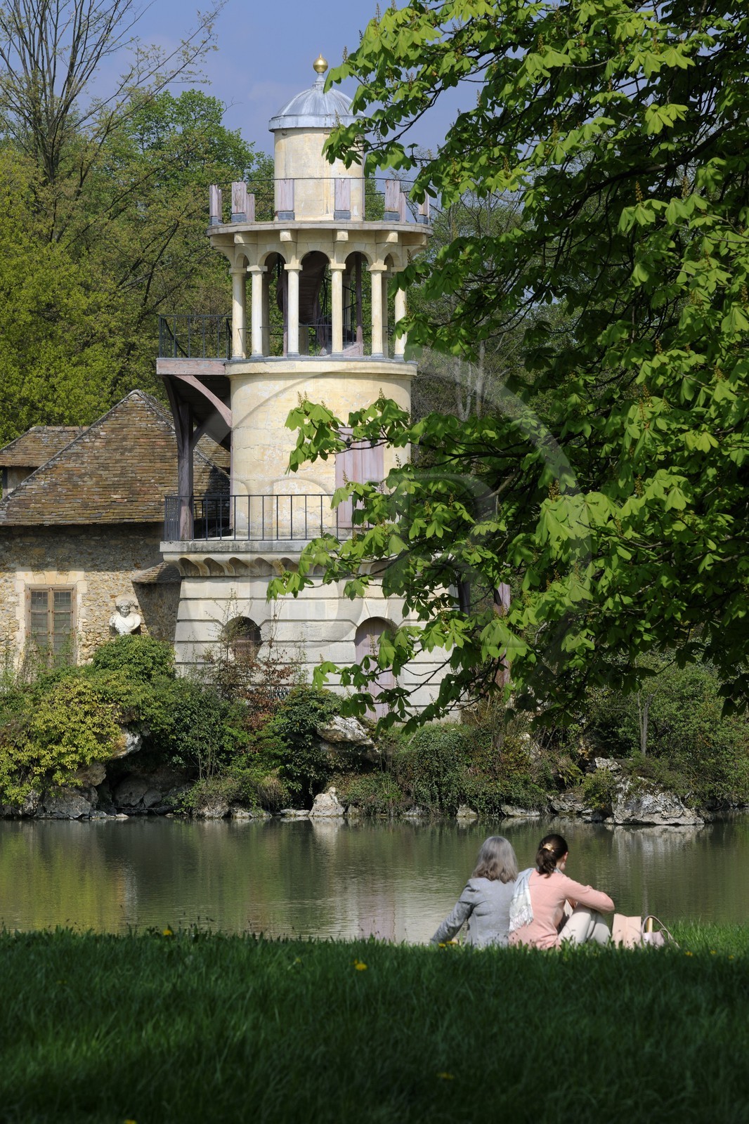 France, Yvelines, Chateau de Versailles, listed as World Heritage by UNESCO, Marlborough Tower of the Queen's Hamlet in Marie Antoinette's Estate
