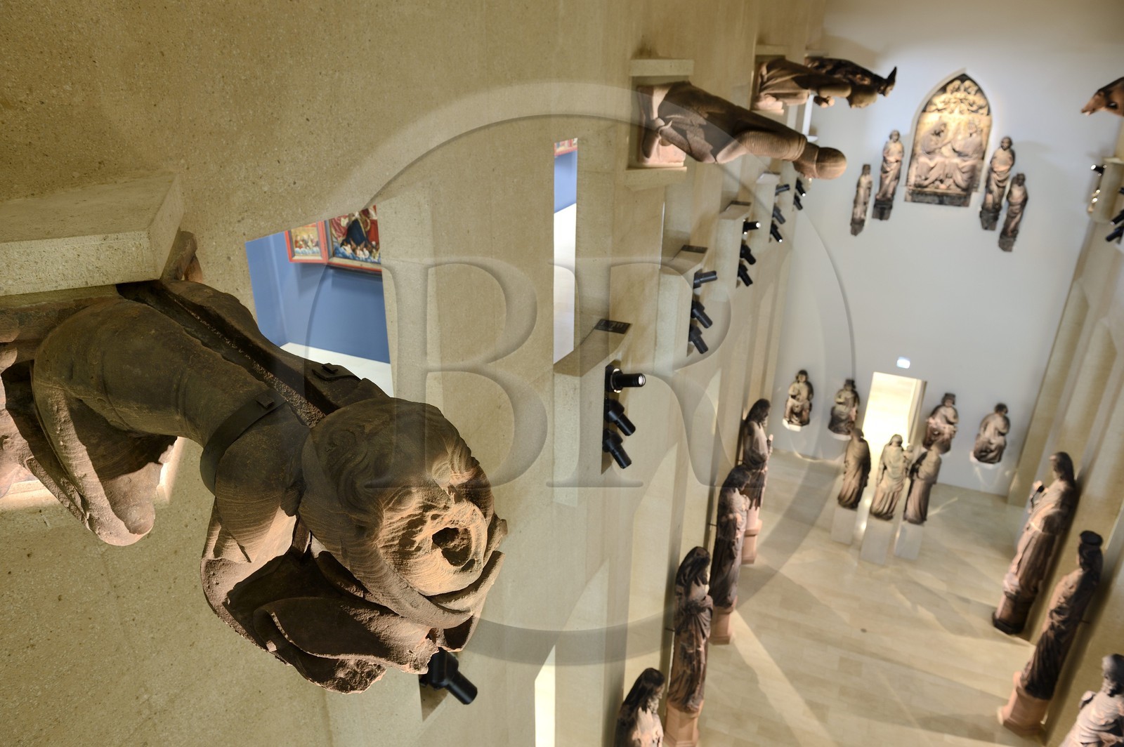 Allemagne, Bade-Wurtemberg, Fribourg en Brisgau, musée des Augustins (Augustinermuseum), statues originales de la cathédrale (Munster)