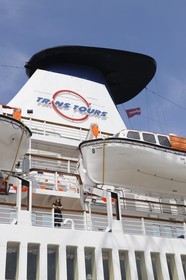 Canada, Newfoundland and Labrador Province, Newfoundland Island, Corner Brook Fjord, on the Capitain Cook's footsteps, the cruise ship Princess Danae