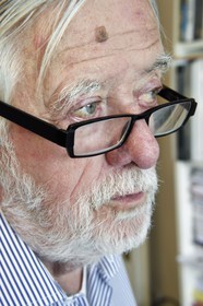 France, Paris, the french paleontologist and paleoanthropologist Yves Coppens, professor at the College de France, in the office of his home in Paris