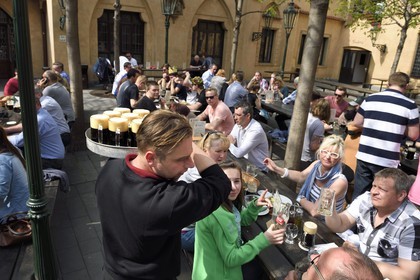 République Tchèque, Prague, Nove Mesto, Brasserie U Fleku, une des plus vieilles brasseries de la capitale