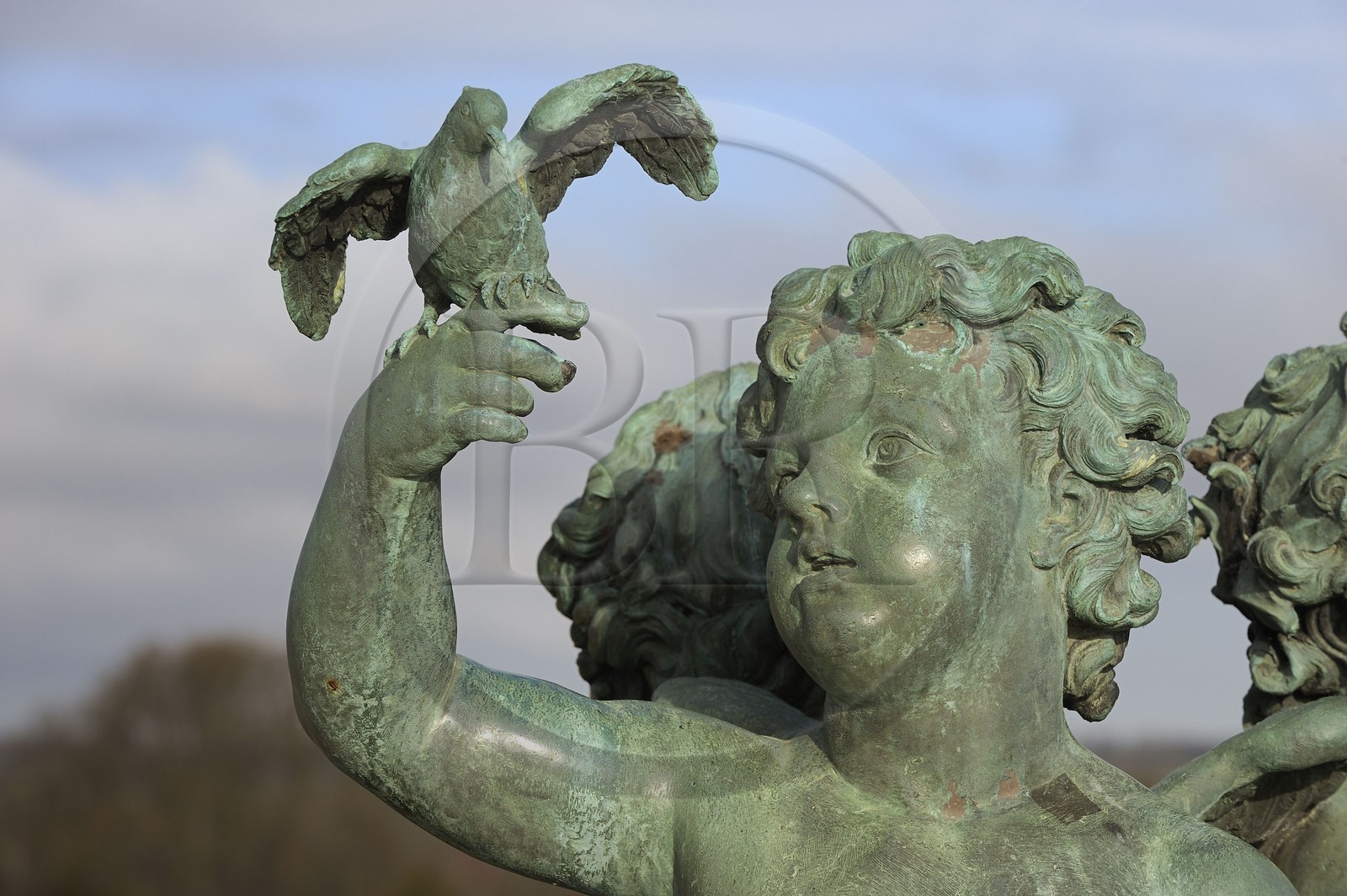 France, Yvelines, parc du Chateau de Versailles, listed as World Heritage by UNESCO, statue of the Parterre d'eau