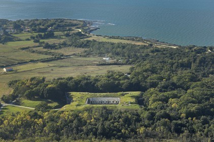 France, Charente-Maritime (17), Ile d'Aix, le Fort Liédot (vue aérienne)