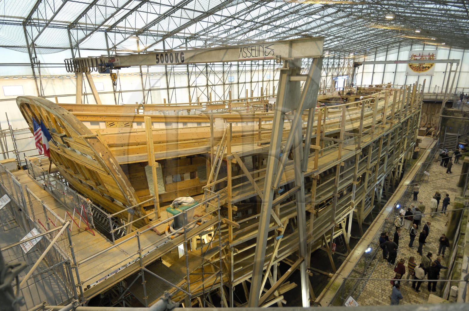 France, Charente-Maritime (17), Rochefort, le quartier de l'Arsenal, le chantier de l'Hermione