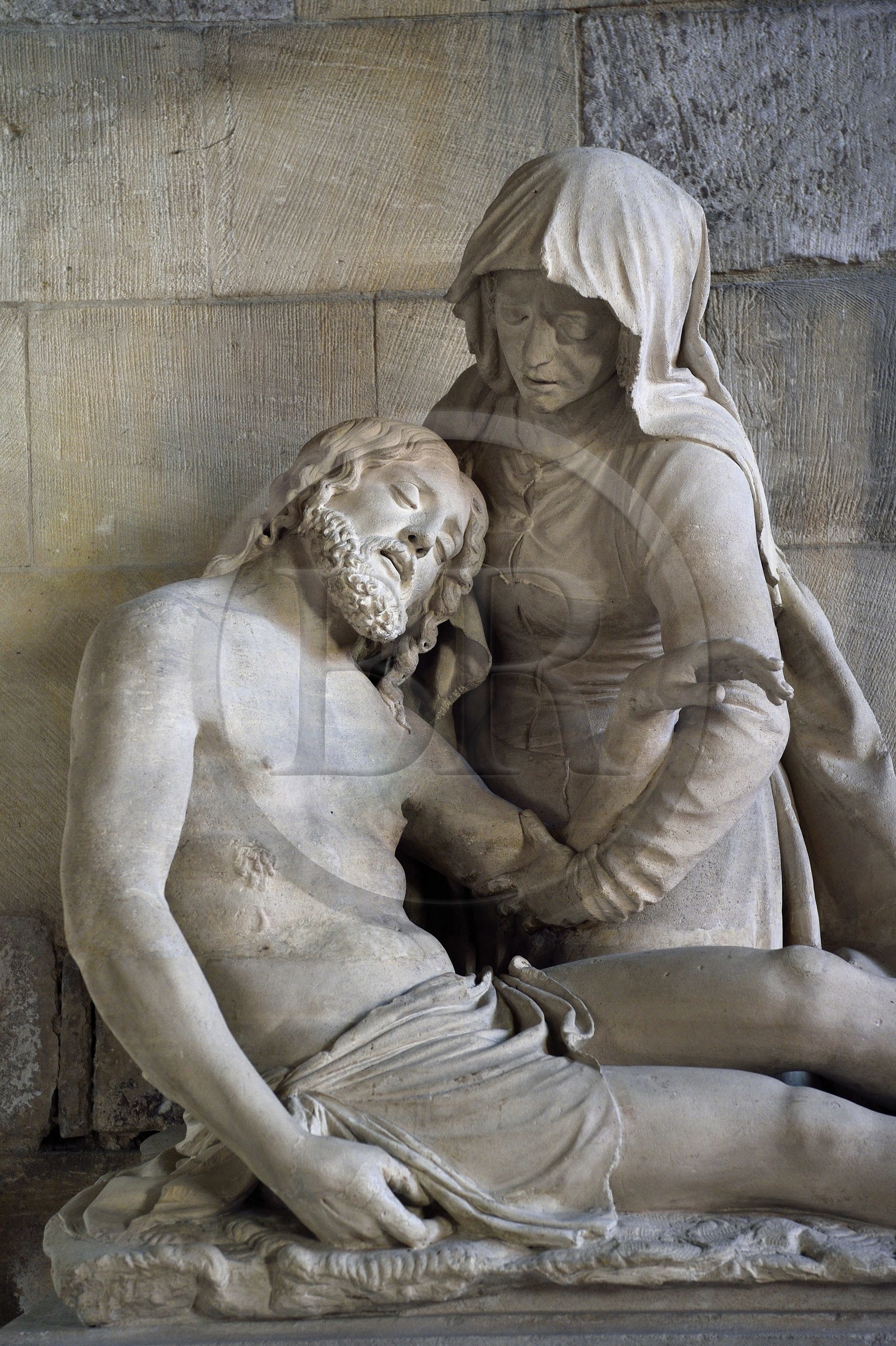 France, Meuse (55), Etain, église Saint Martin, Pieta attribuée au sculpteur Ligier Richier (XVIème siècle)