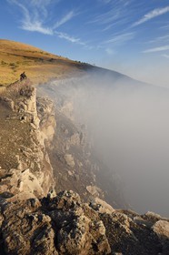 Nicaragua, Masaya, Parc national du Volcan Masaya (Parque Nacional Volcan Masaya), le cratère Santiago toujours actif