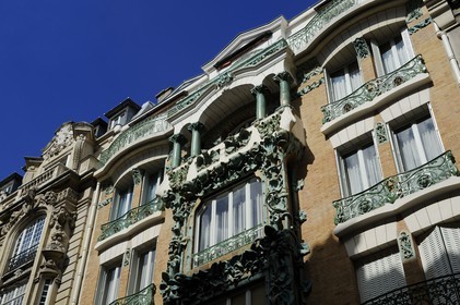 France, Paris (75), immeuble du 14 rue d'Abbeville de style Art Nouveau