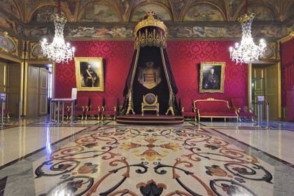 Principauté de Monaco, Monaco, le Rocher, le palais princier, Salle du Trone