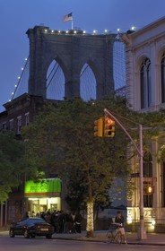 Etats-Unis, New York, Brooklyn, Grimaldi's Pizzeria sous le Pont de Brooklyn
