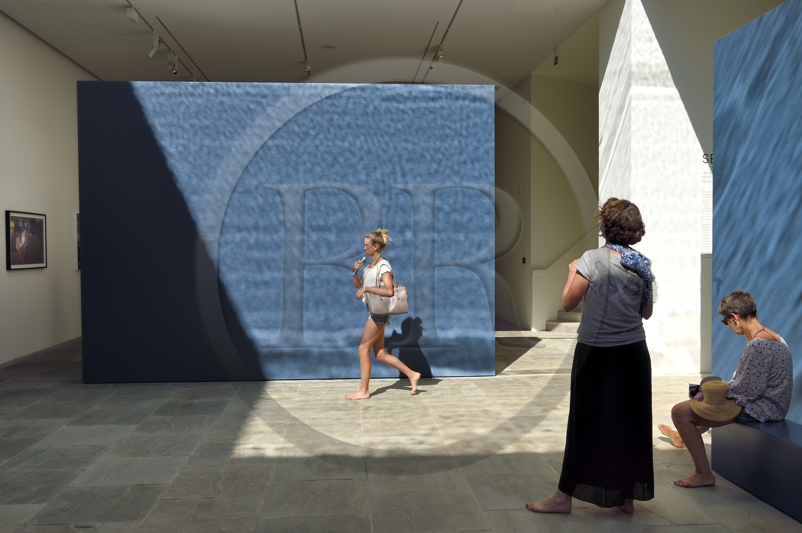 France, Var, Iles d'Hyeres, Parc National de Port Cros (National park of Port Cros), Porquerolles island, Fondation Carmignac, games of transparency of water and shadows