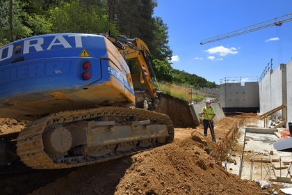 France, Dordogne (24), Montignac, chantier du futur Centre International de l'Art pariétal de Montignac-Lascaux (Lascaux 4)