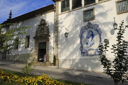 Portugal, Minho region, Guimaraes, town listed as World Heritage by UNESCO, Chapel dos Passos Paixao Christo on Largo Martins Sarmento square