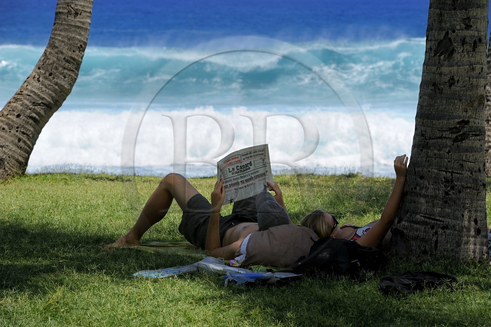 France, île de la Réunion, la côte sud, plage de Grand-Anse