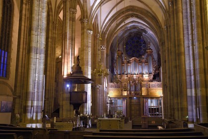 France, Bas Rhin, Strasbourg, old town listed as World Heritage by UNESCO, the Protestant church of Saint-Thomas, Jean-André Silbermann organ (1740)