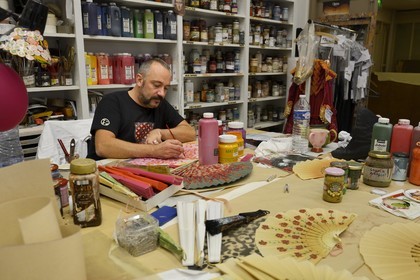 France, Paris, Garnier Opera, the costume workshops, the costume decoration workshop, Bernard Connan chef d'atelier