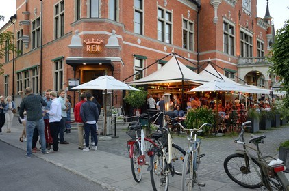 Suède, Comté de Vasterbotten, Umea, le restaurant bar Rex dans l'ancien hôtel de ville
