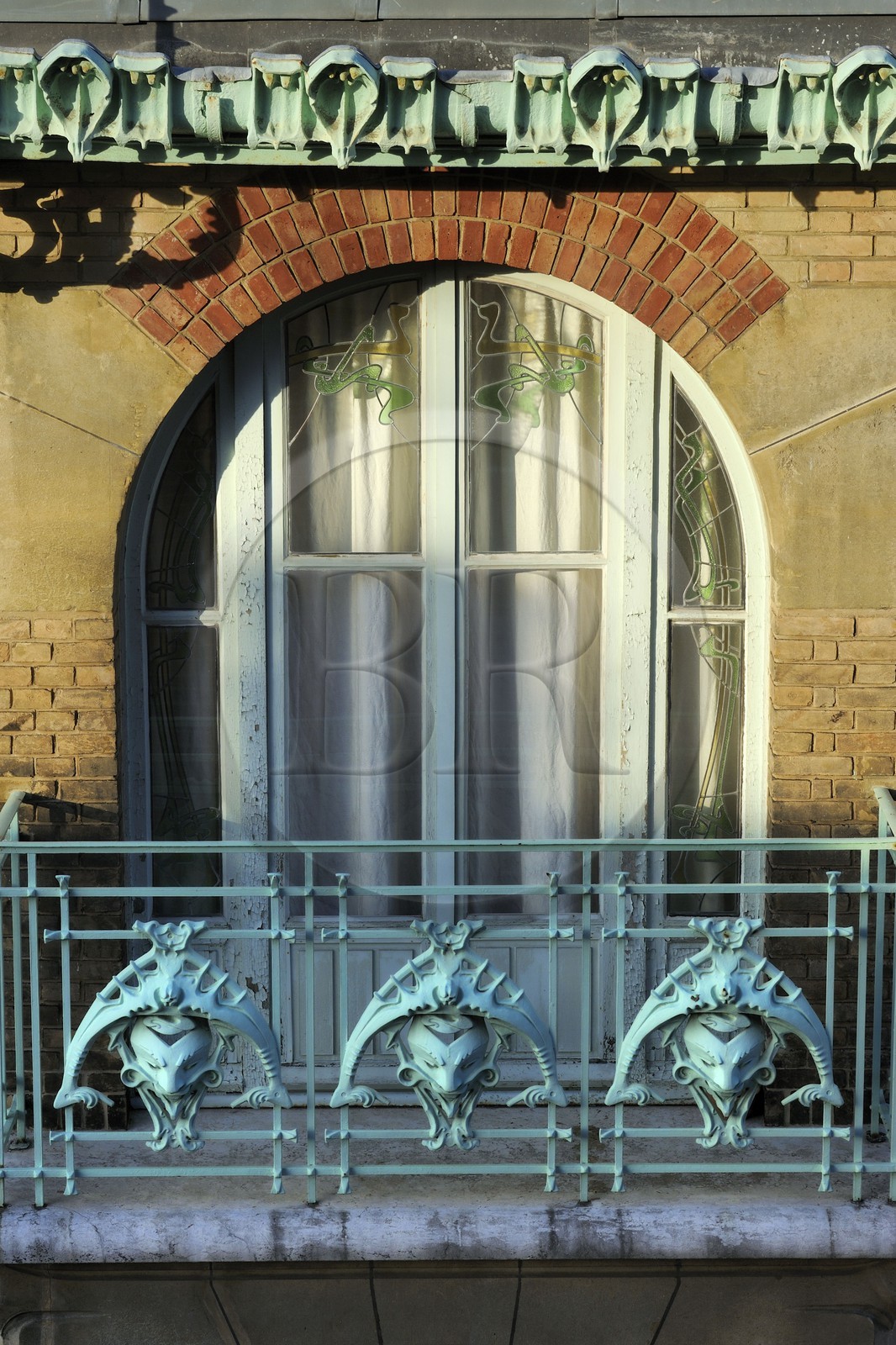 France, Paris (75), le Castel-Beranger, immeuble du 14 rue La Fontaine de style Art Nouveau  par Hector Guimard