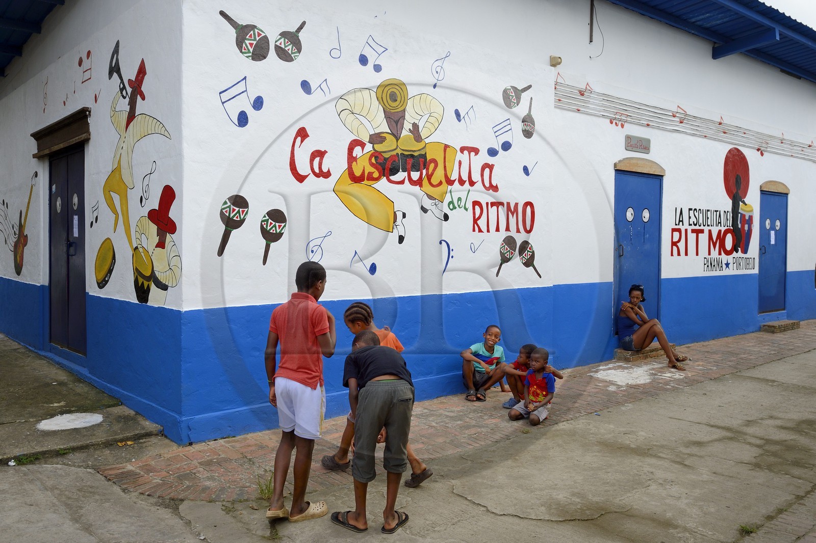 Panama, province de Colon, Portobelo, l'ecole de musique