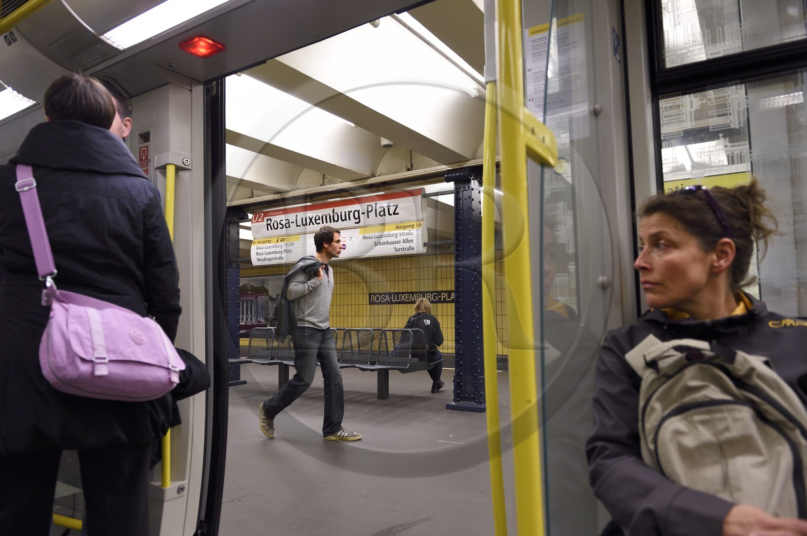 Germany, Berlin, U Bahn, metro station at Rosa-Luxemburg-Platz