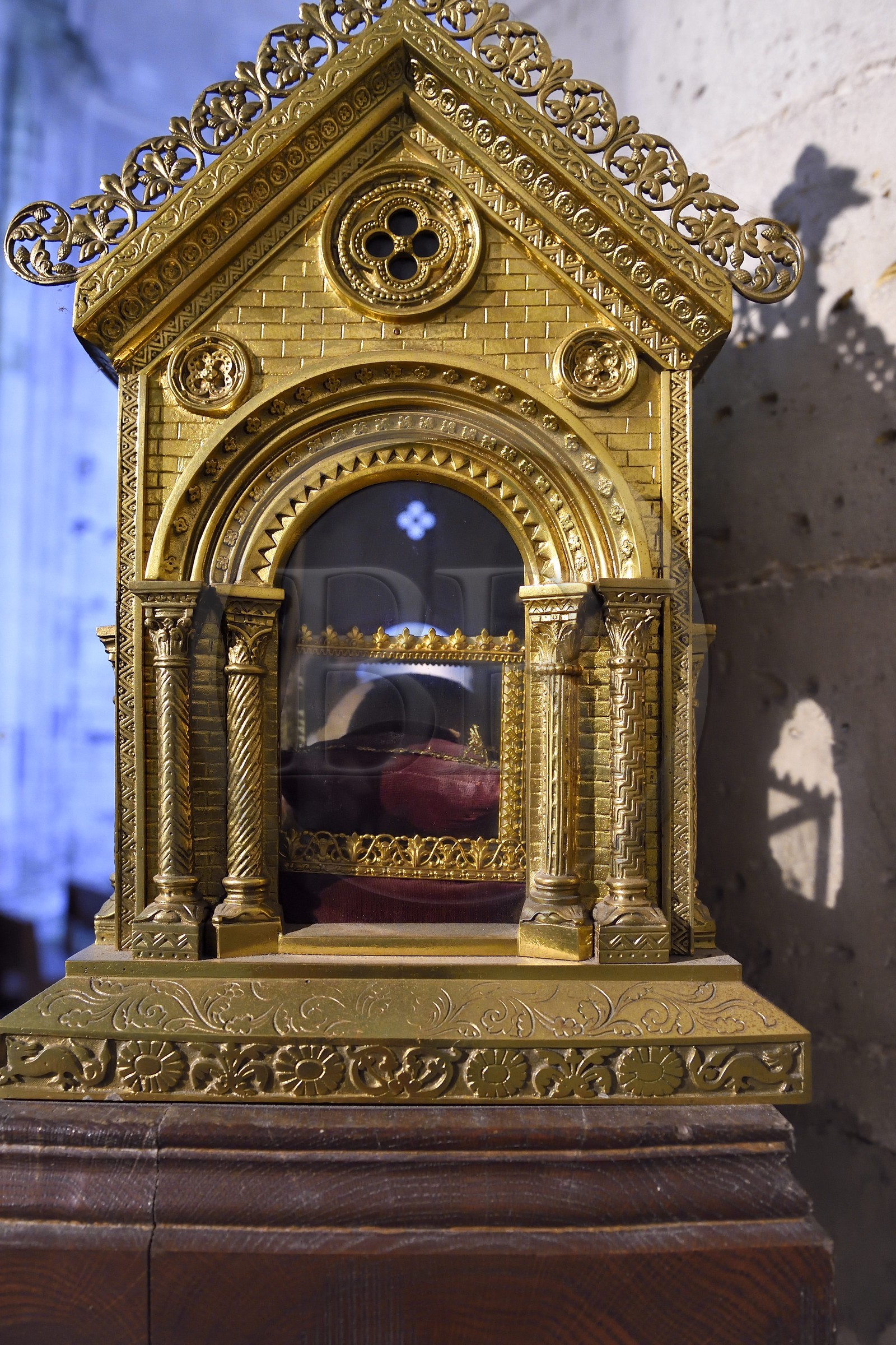 France, Dordogne (24), Brantôme, l'abbaye bénédictine Saint-Pierre de Brantôme, ancienne église abbatiale, reliques de Saint Sicaire