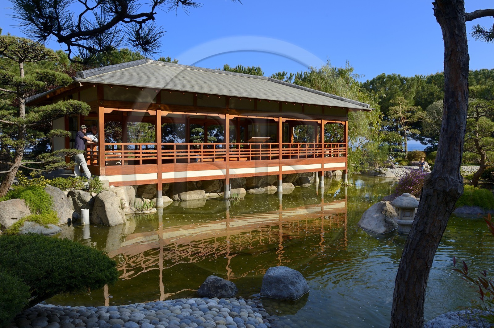 Principality of Monaco, Monaco, Monte-Carlo, the Japanese garden by landscape architect Yasuo Beppu