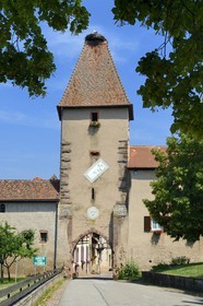 France, Haut-Rhin (68), Ammerschwihr, la porte haute ou tour des Cigognes (1608)
